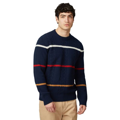 Ben Sherman Cable Stripe Crew